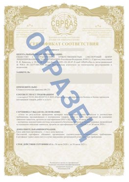 Образец Сертификат СТО 01.064.00220722.2-2020 Лесосибирск Сертификат СТО 01.064.00220722.2-2020 
